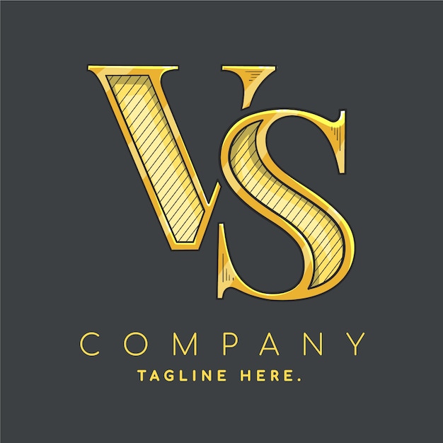 Free Vector | Hand drawn vs logo template