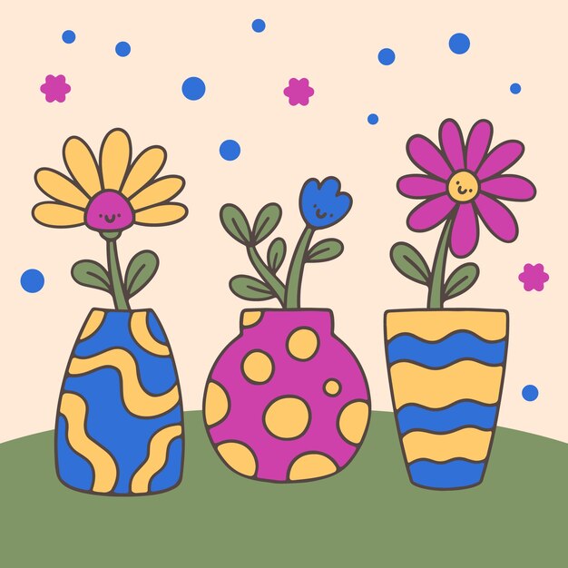 hand drawn a/w colours illustration