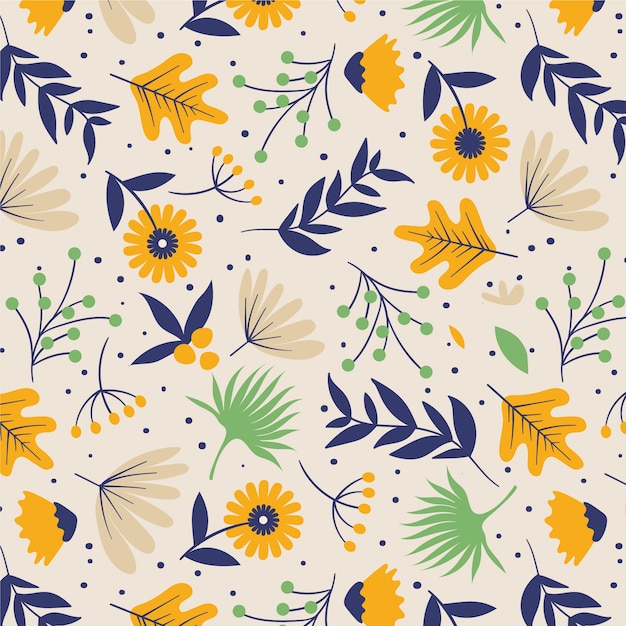 Free vector hand drawn a/w colours pattern design