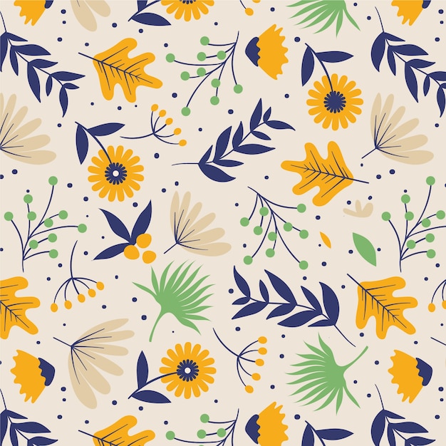 Hand drawn a/w colours pattern design