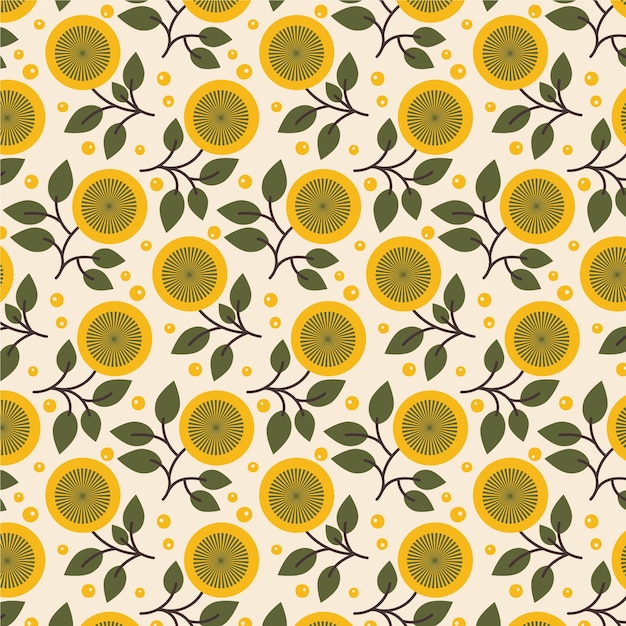 Free Vector hand drawn a/w colours pattern design