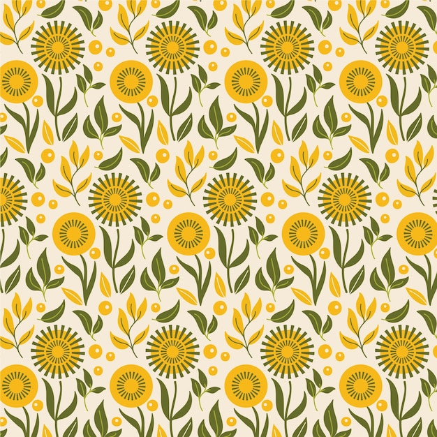 Free vector hand drawn a/w colours pattern design