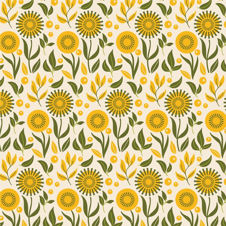 Free Vector hand drawn a/w colours pattern design