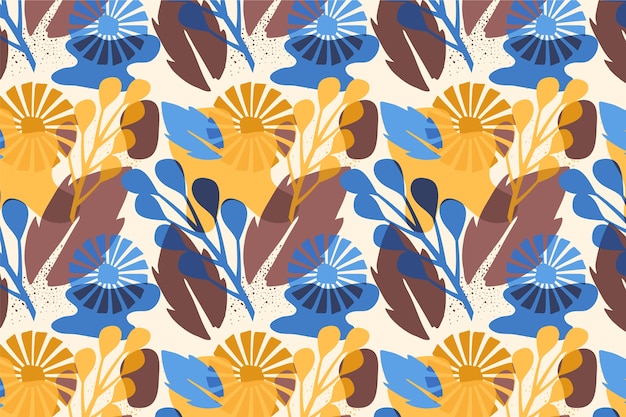 Free vector hand drawn a/w colours pattern