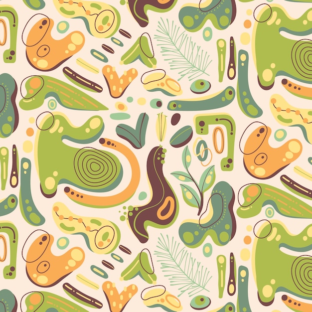 Free vector hand drawn a/w colours pattern