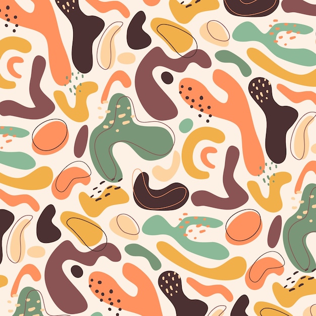 Free vector hand drawn a/w colours pattern