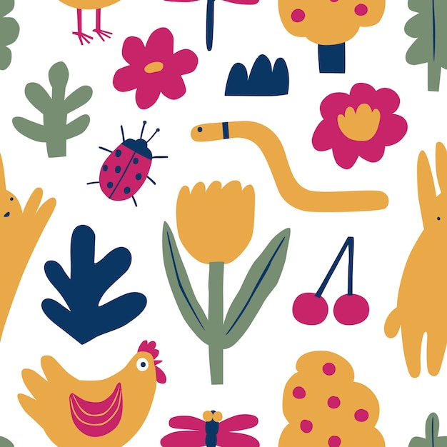 Free vector hand drawn a w colours pattern