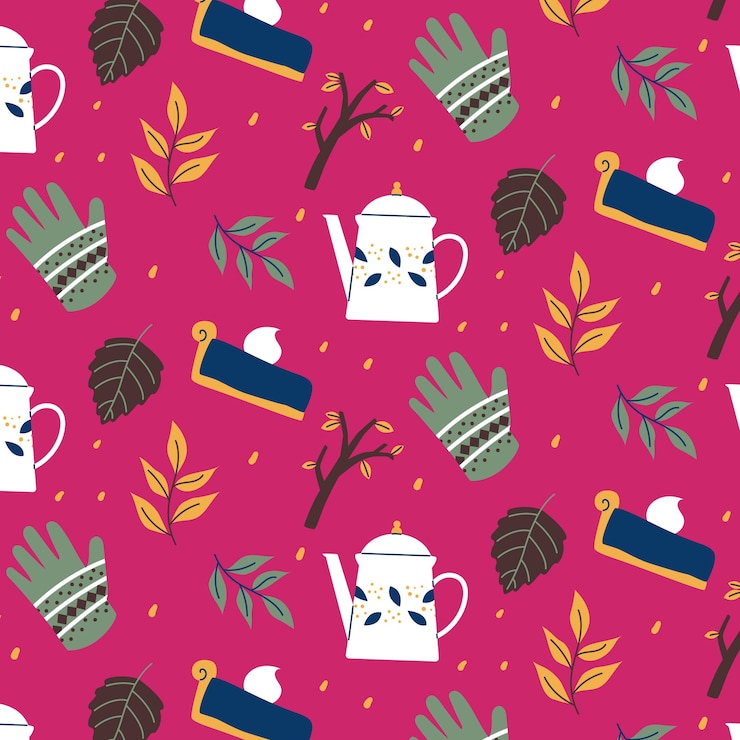 Free Vector hand drawn a w colours pattern