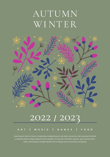 Hand drawn a/w colours poster design