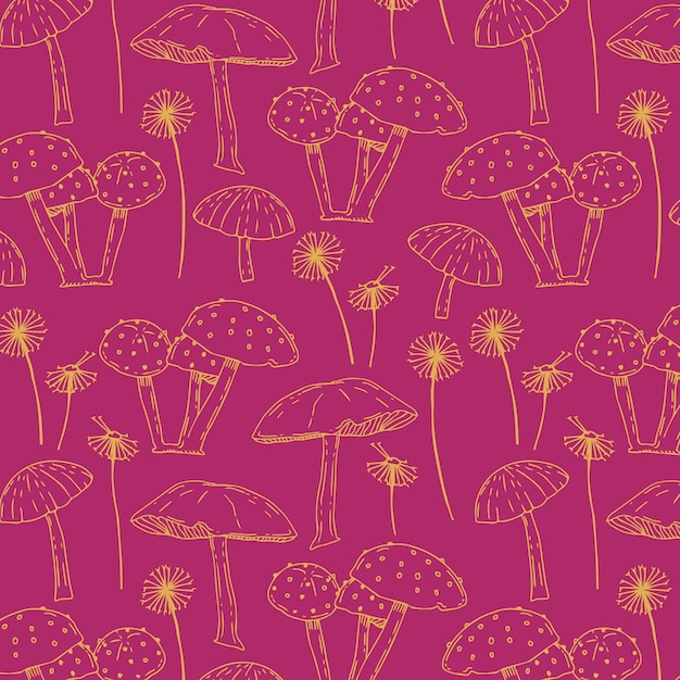 Free vector hand drawn a/w pattern illustration design