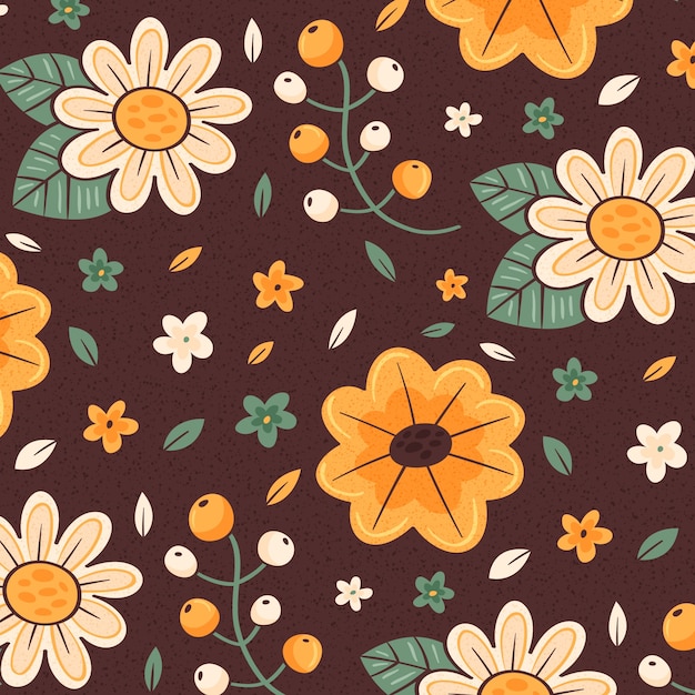 Free vector hand drawn a/w pattern illustration design