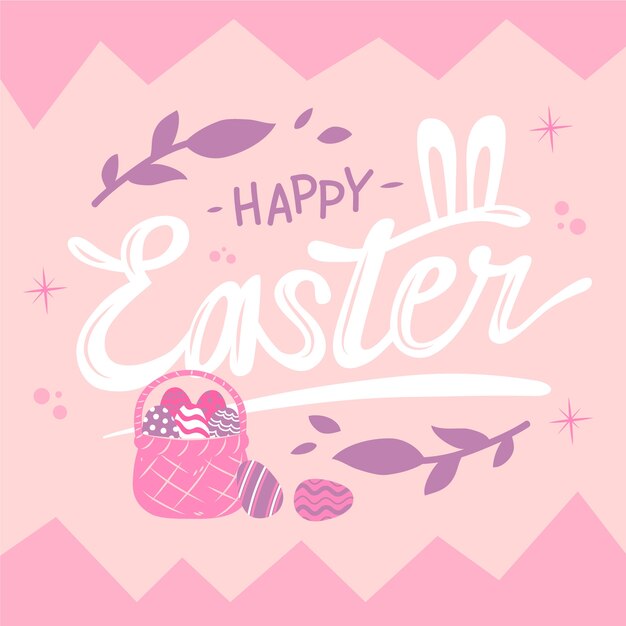 Free vector hand drawn wallpaper happy easter day