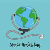 Free vector hand drawn wallpaper world health day