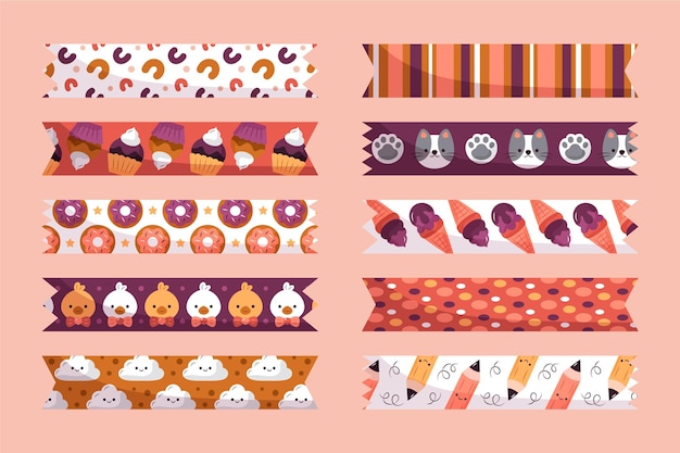 Boho washi tape Vectors & Illustrations for Free Download