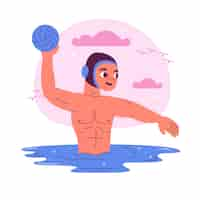 Free vector hand drawn water polo illustration