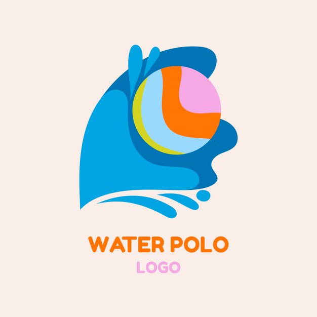 Ручной обращается логотип водного поло