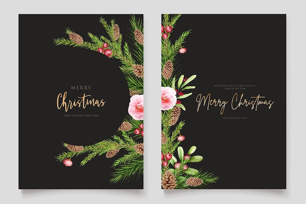 Free vector hand drawn watercolor christmas background