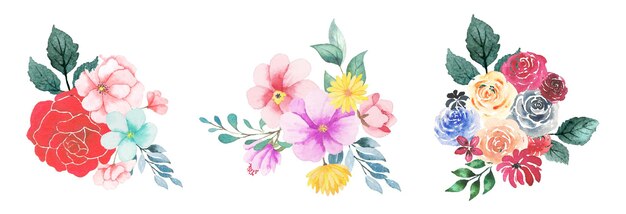Hand drawn Watercolor Floral Art