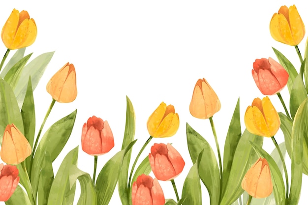 Free vector hand drawn watercolor floral background