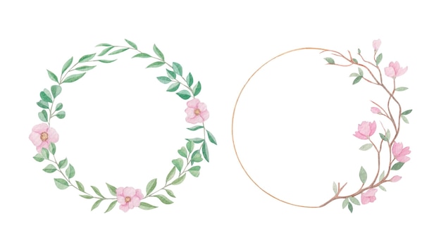 Free vector hand drawn watercolor floral elements