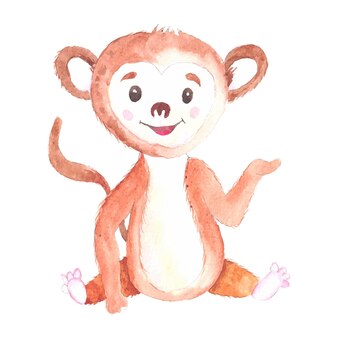 赤ちゃんチンパンジーのイラスト プレミアムベクター 赤ちゃんチンパンジーのイラスト プレミアムベクター