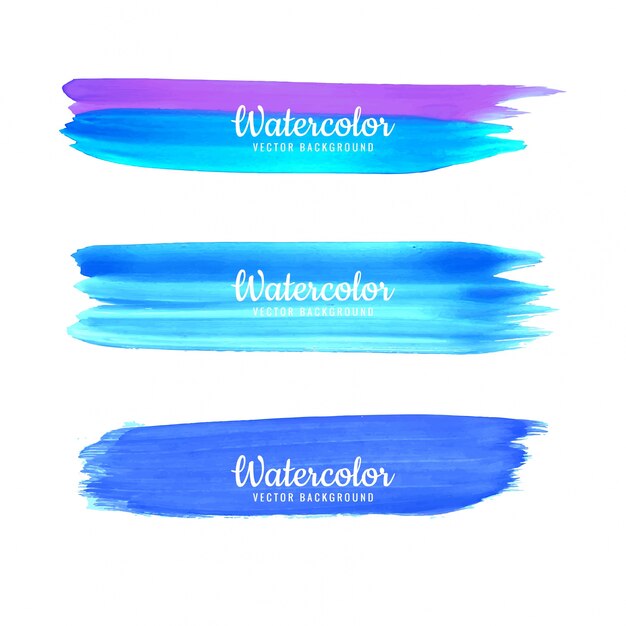 Hand drawn watercolor stroke colorful shade design