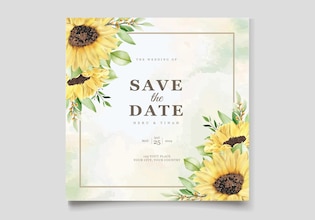 sunflower invitations