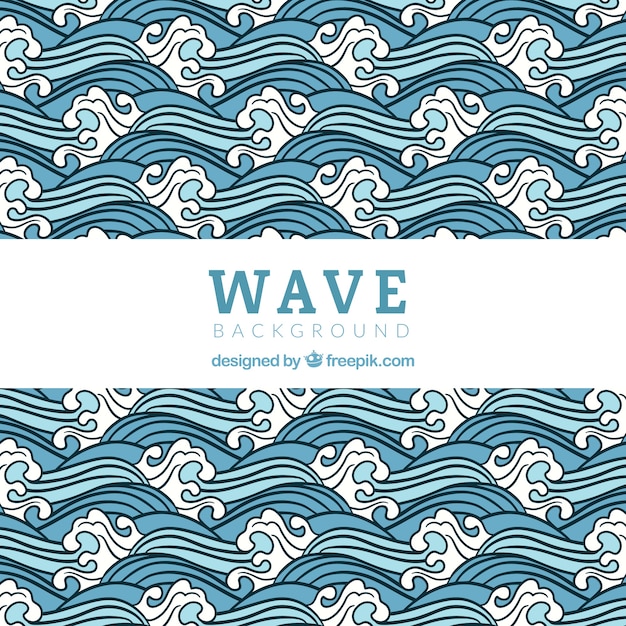 Free vector hand drawn wave ornamental background