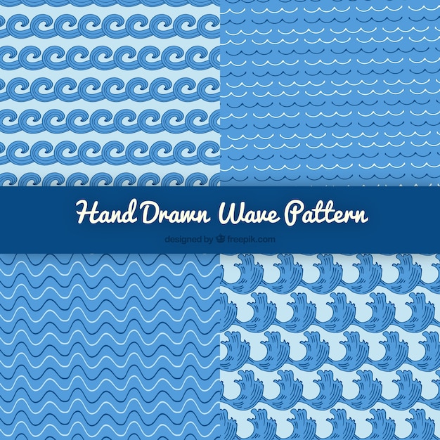 Free vector hand drawn wave pattern