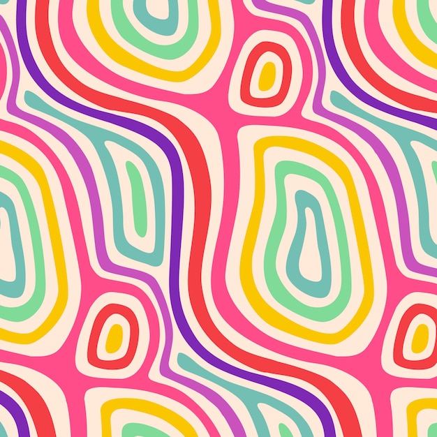 Free vector hand drawn wavy pattern design