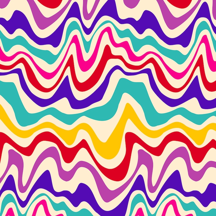 Free Vector hand drawn wavy pattern design