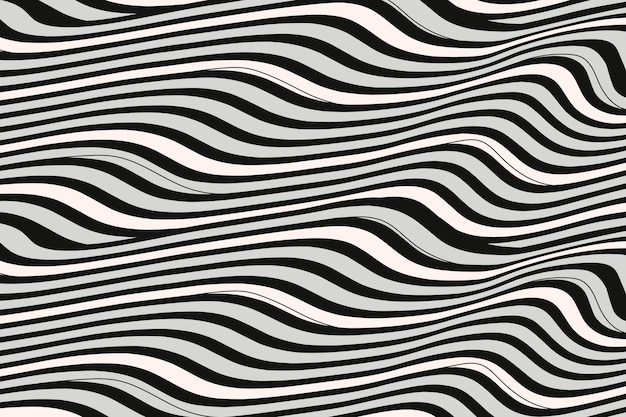 無料ベクター 手描きの波状パターン デザイン