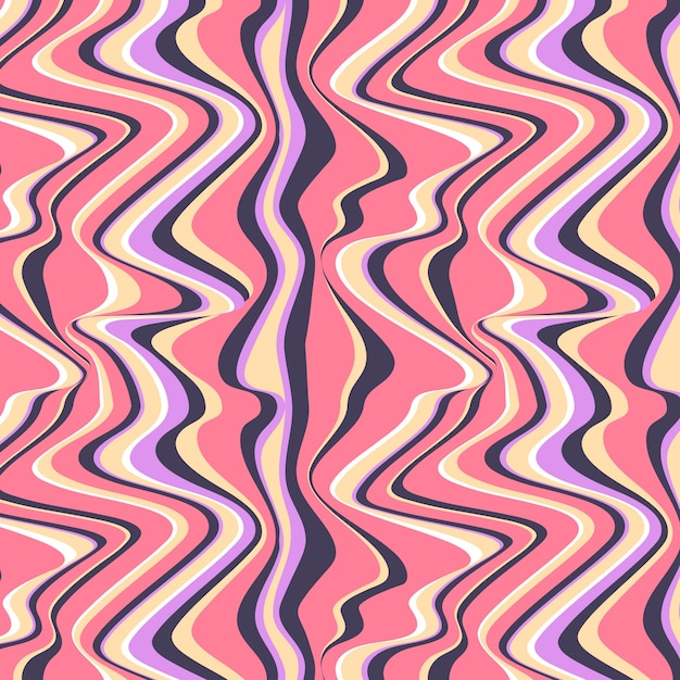 Free vector hand drawn wavy pattern design