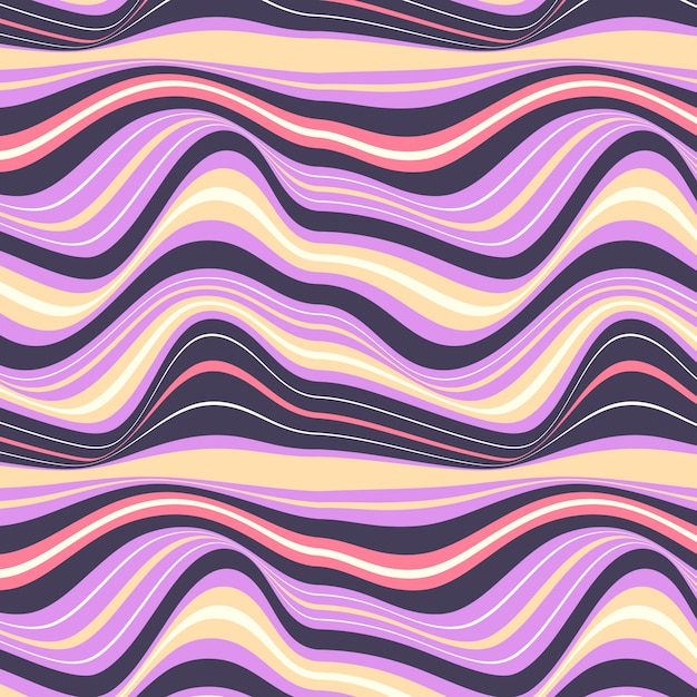 Free vector hand drawn wavy pattern design