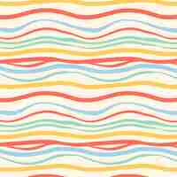 Free vector hand drawn  wavy pattern pattern design