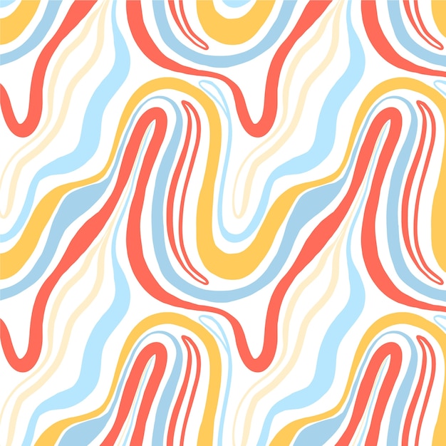 Free vector hand drawn  wavy pattern pattern design