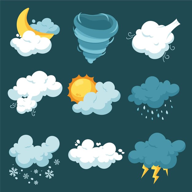 Hand drawn weather effects