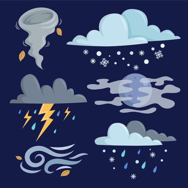 Hand drawn weather effects