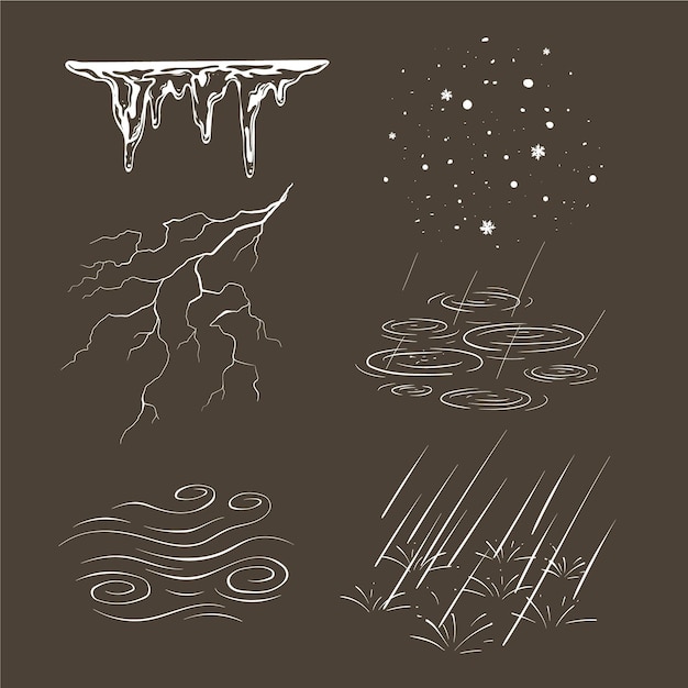 Hand drawn weather effects