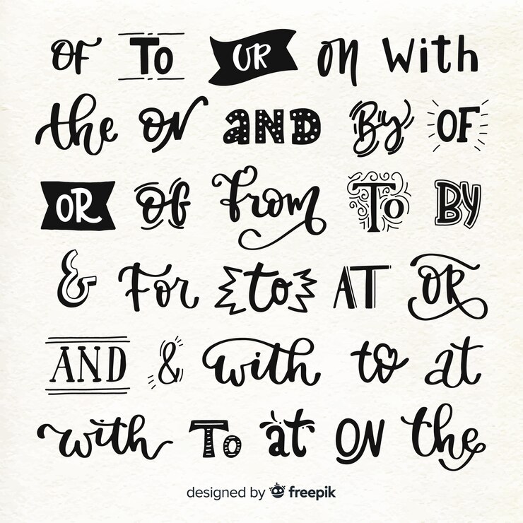 Free Vector hand drawn wedding catchword collection