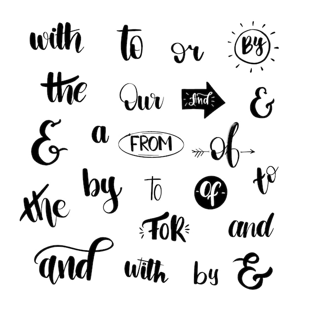 Free vector hand drawn wedding catchword