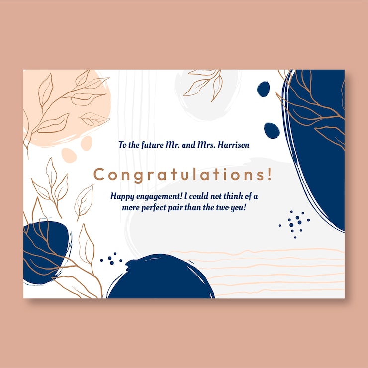 Free Vector hand drawn wedding congratulations card