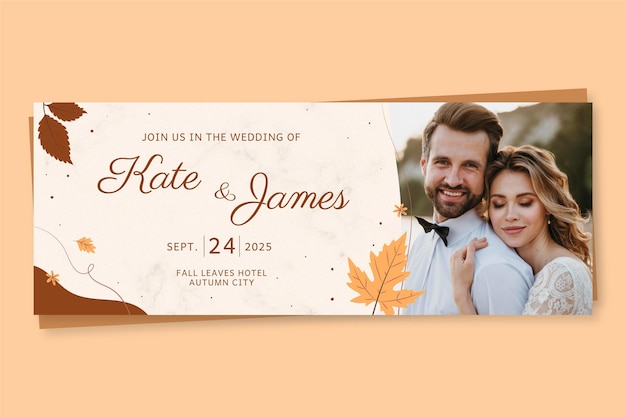 Hand drawn wedding facebook cover