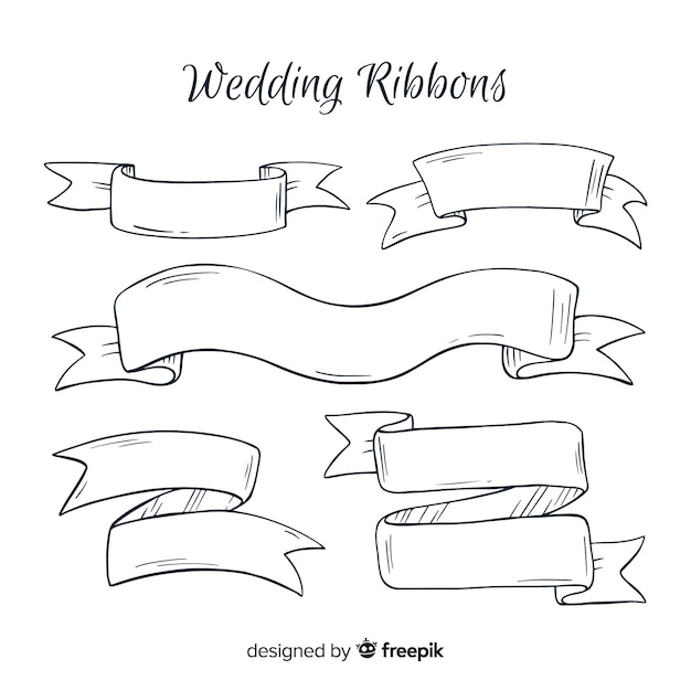 Hand drawn wedding ornament collection