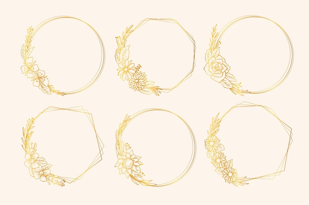 Free vector hand drawn wedding ornaments