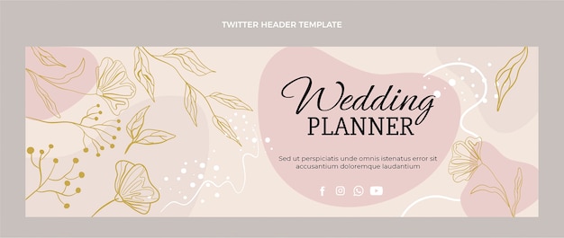 Free vector hand drawn wedding planner template