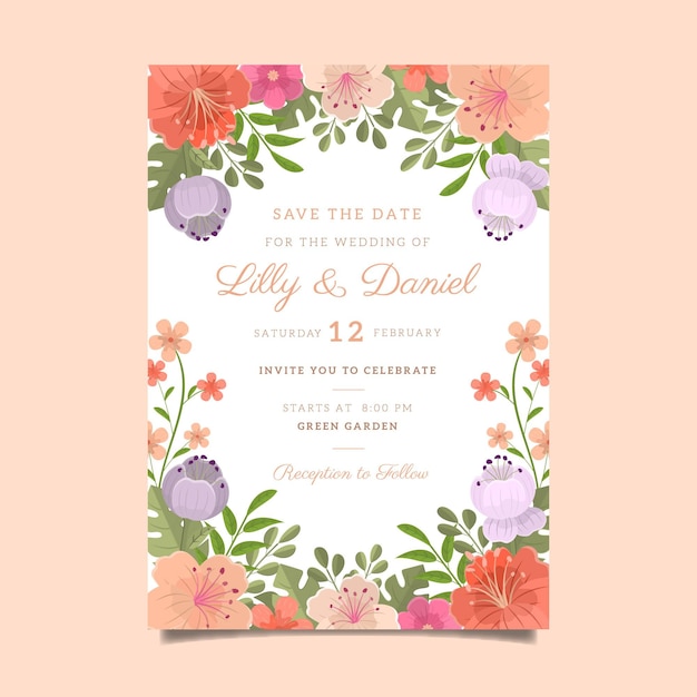 Free vector hand drawn wedding poster