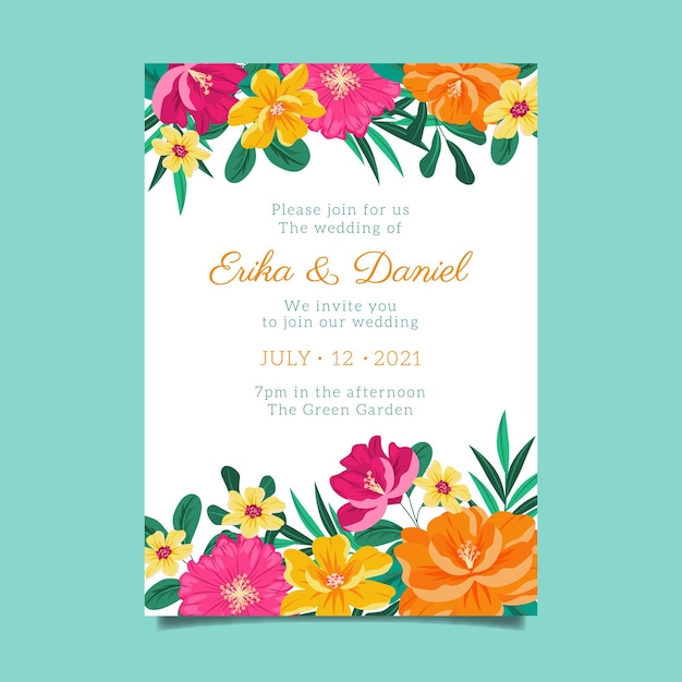 Free vector hand drawn wedding poster