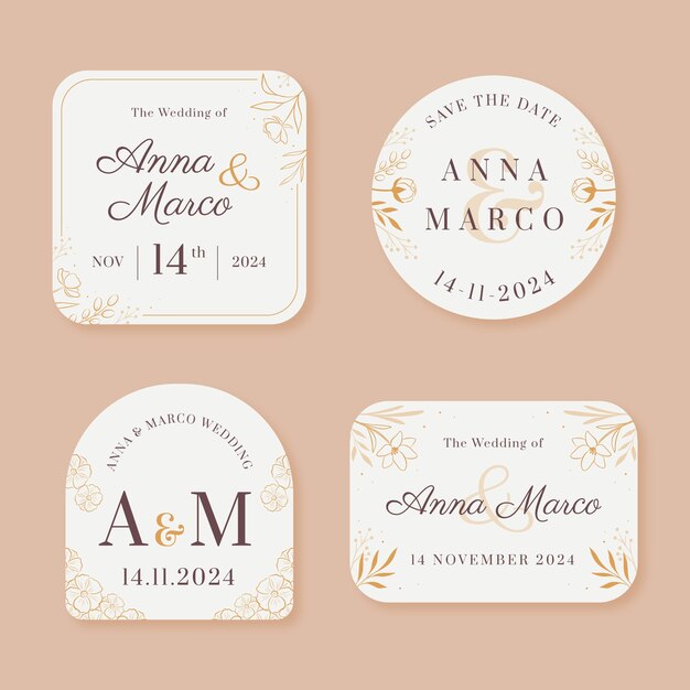 hand drawn wedding template