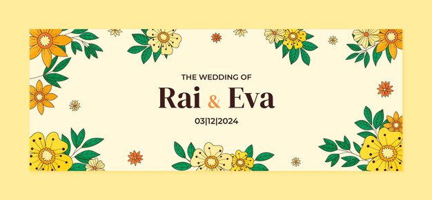 Hand drawn wedding template